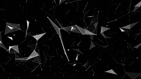Fragments scatter in space. Stock Footage 96900484