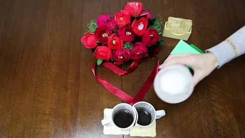 A fragrant and delicious latte Stock Footage 84865725