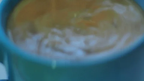 Fragrant Black Coffee Stock Footage 100532595