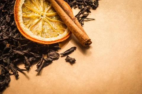 Fragrant black tea. Stock Photos