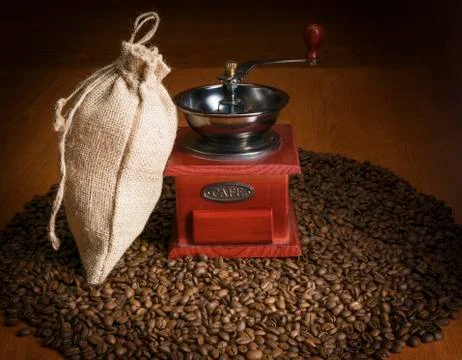 Fragrant coffee beans Stock Photos