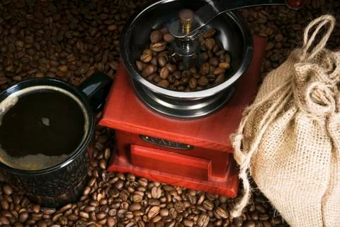 Fragrant coffee beans Stock Photos