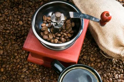 Fragrant coffee beans Stock Photos