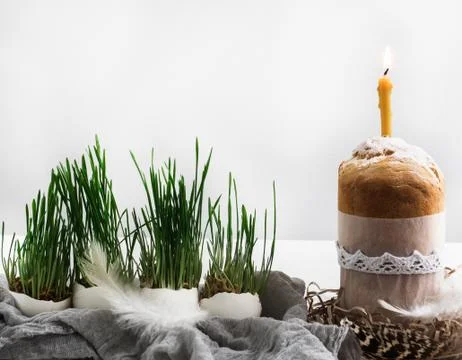 Fragrant cupcake. Preparing for Easter Stock Photos