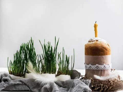 Fragrant cupcake. Preparing for Easter Stock Photos