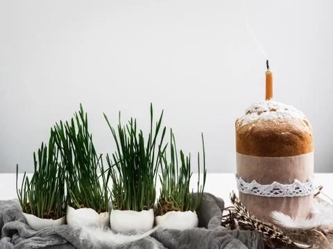 Fragrant cupcake. Preparing for Easter Stock Photos