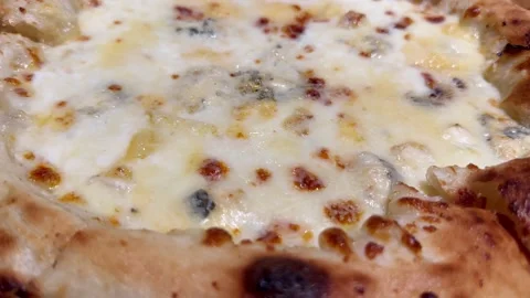 Fragrant fresh pizza with four types of cheese Stock Footage 237835075