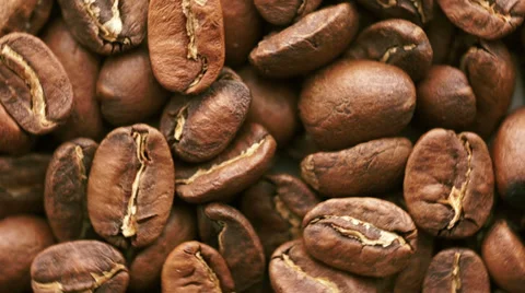 Fragrant fried coffee beans. Stock Footage 37312160