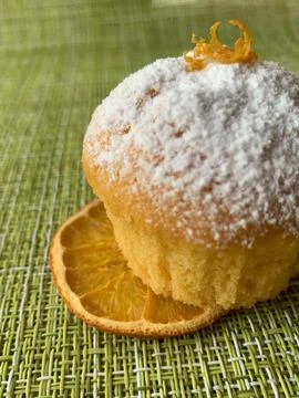 Fragrant orange muffin Foto stock