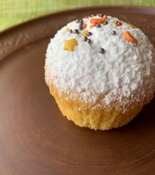 Fragrant orange muffin Stock Photos