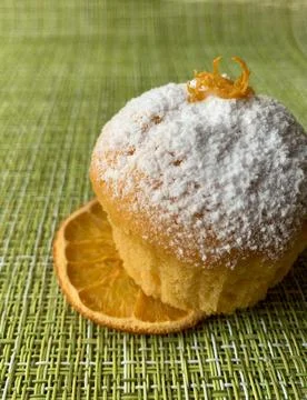 Fragrant orange muffin Stock Photos