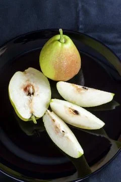 Fragrant pears fruit Stock Photos