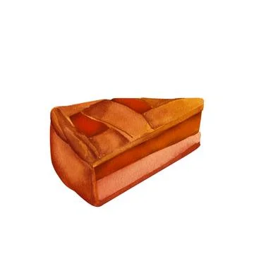 A fragrant pie with a thick crust, stuffed with apples, berries or pumpkins.  Stock Illustration