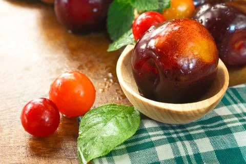 Fragrant plum Stock Photos