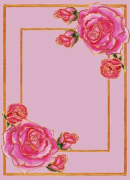 Fragrant rose blooms Stock Illustration