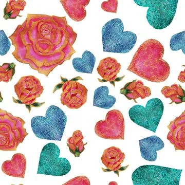 Fragrant rose blooms Stock Illustration