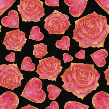 Fragrant rose blooms Stock Illustration