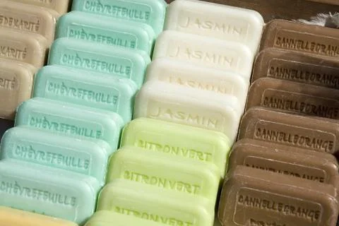 Fragrant soap orderly Stock Photos
