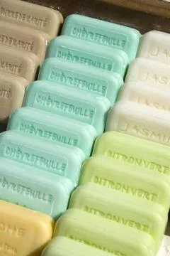 Fragrant soap orderly Stock Photos