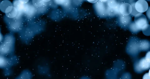 Frame of abstract gradient blue background with bokeh and particles flowing Vidéo 92829210