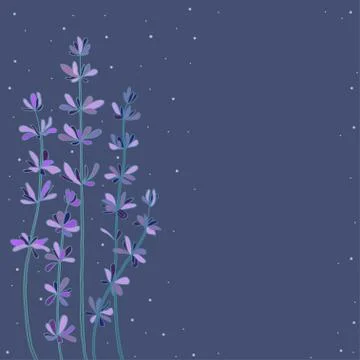 Frame with abstract lavander Stock Illustration