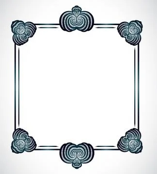 Frame with abstract shapes. Stock Illustration