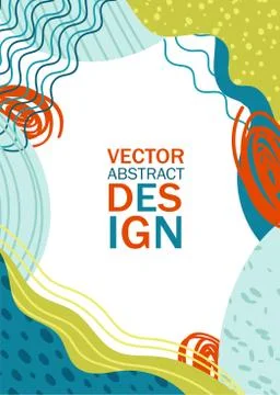 Frame of abstract spots. The vertical rectangle. Vector illustration. Illustrazione stock