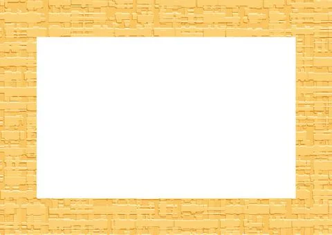 Frame with abstract yellow pattern with space Stock Illustration