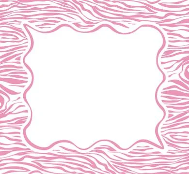 Frame with abstract zebra skin texture Stock Illustration