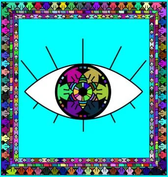 Frame and eye Stock Illustration