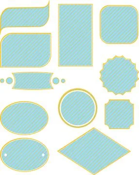 Frame and label set for frames Stock Illustration