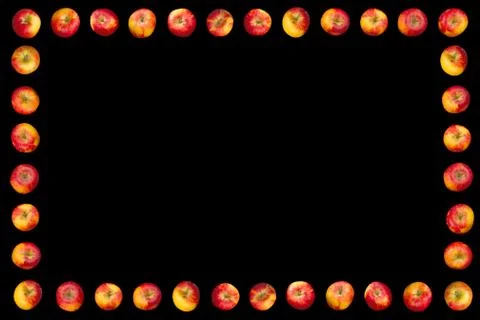 Frame of apples Stock Photos