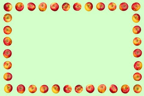 Frame of apples Stock Photos