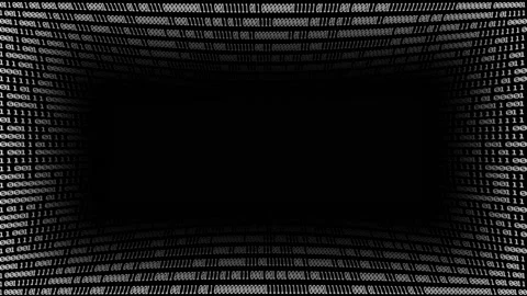 Frame background with binary code numbers Stockbeeldmateriaal 144112685