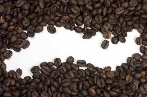 Frame, background, Coffee beans Stock Photos