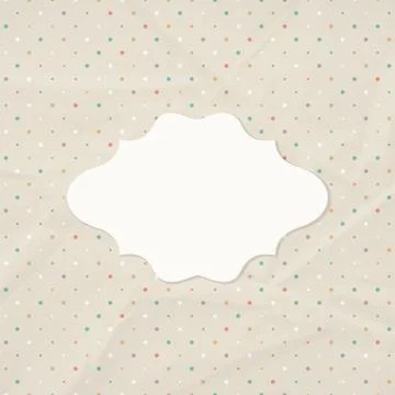 Frame on the background of crumpled paper Stock Illustration