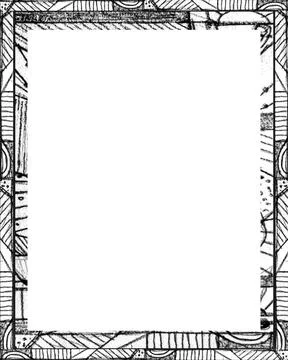 Frame Background with Decorated Scribble Borders White frame background wi... Stock Photos
