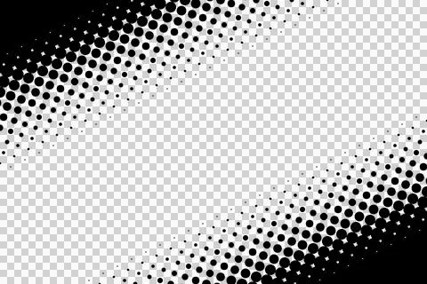 Frame background with a diagonal black halftone pattern at the top and bottom. Illustrazione stock