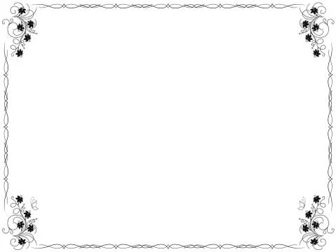 Frame Background with flowers Stock Illustration