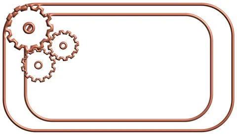 Frame background with gear elements on a white background. Perfect for wall.. Stock Illustration