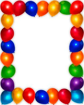 Frame from balloons Illustrazione stock