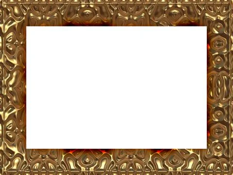 Frame in baroque style generated texture Stock Illustration
