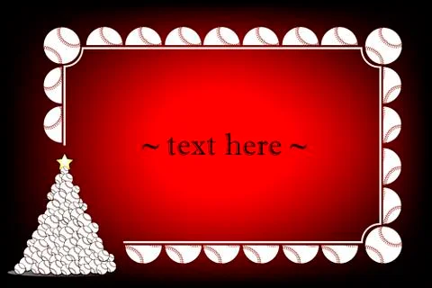 Frame with baseball Stock Illustration