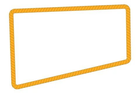 Frame - Basic Shape - Asymetric Rectangle - Brown 03A Stock Illustration