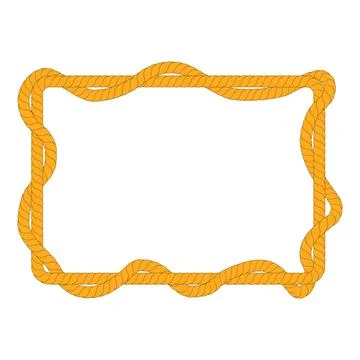 Frame - Basic Shape - Square - Two Line - Brown 01B 스톡 일러스트