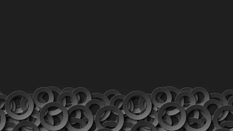 Frame Black Circles Black Background Video stock 108125475