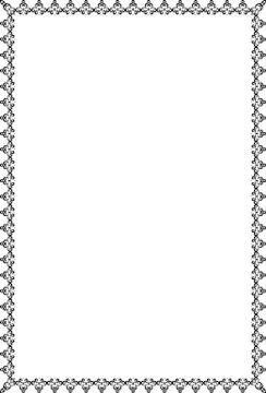 Frame black curl on white background vector calligraphic Illustrazione stock