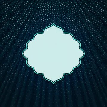 The frame on a blue textile background Stock Illustration
