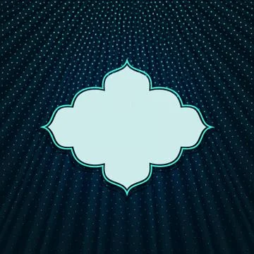 The frame on a blue textile background Stock Illustration