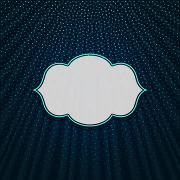 The frame on a blue textile background Stock Illustration